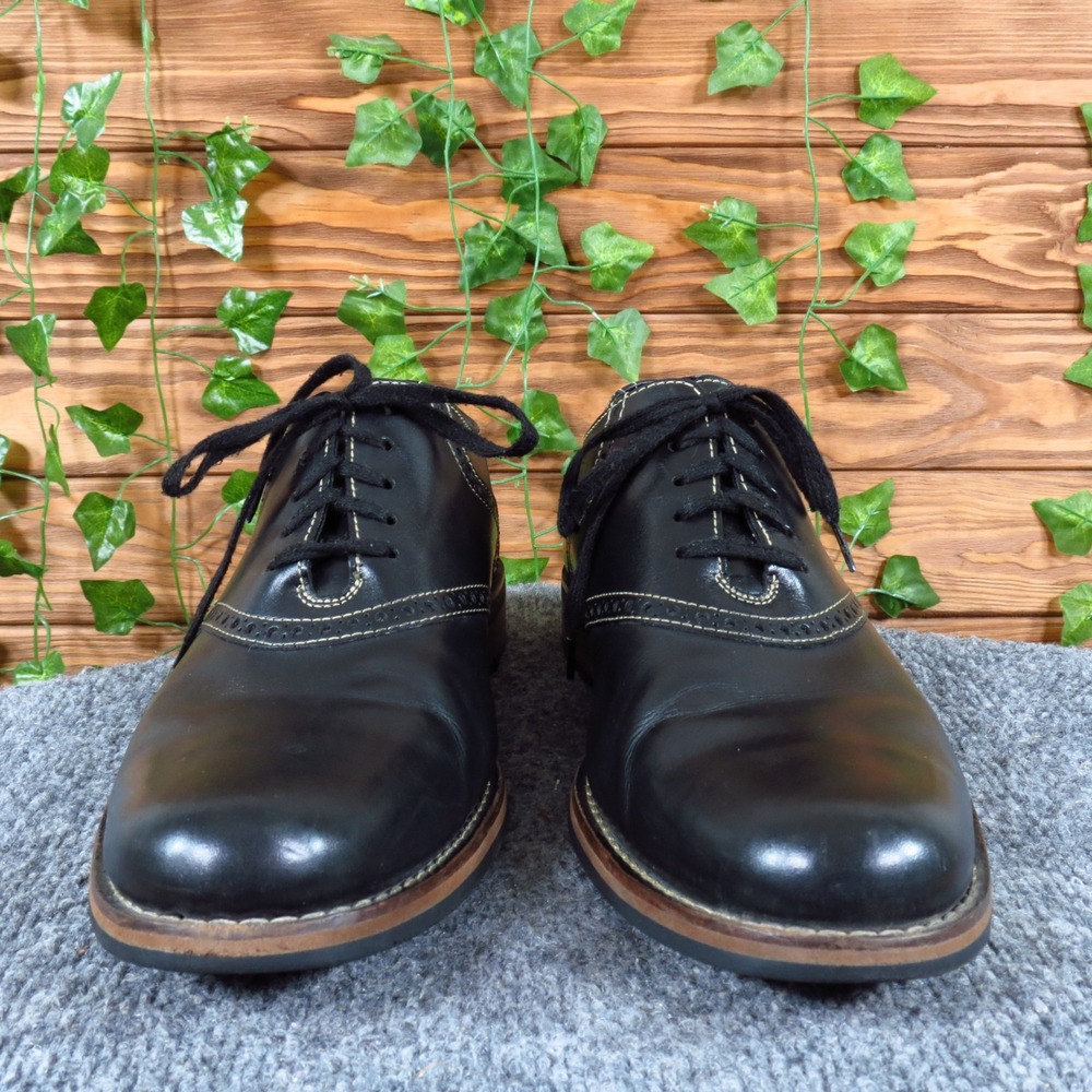 Cole Haan C10439 Mens Oxford Shoes Size 10.5 M Dress Business Black Leather - Picture 2 of 9